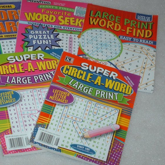 Lot of 7 Word Find, Circle A Word, Word Seek puzzle books - Picture 3 of 4